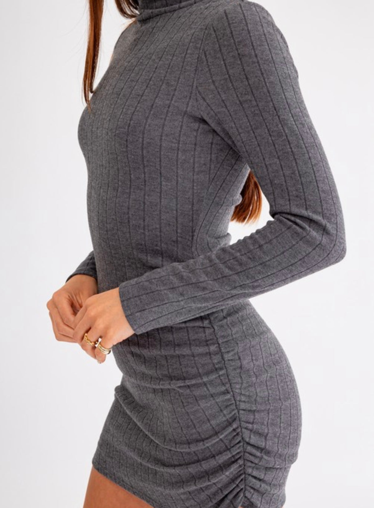 Long Sleeve Asymmetrical Dress