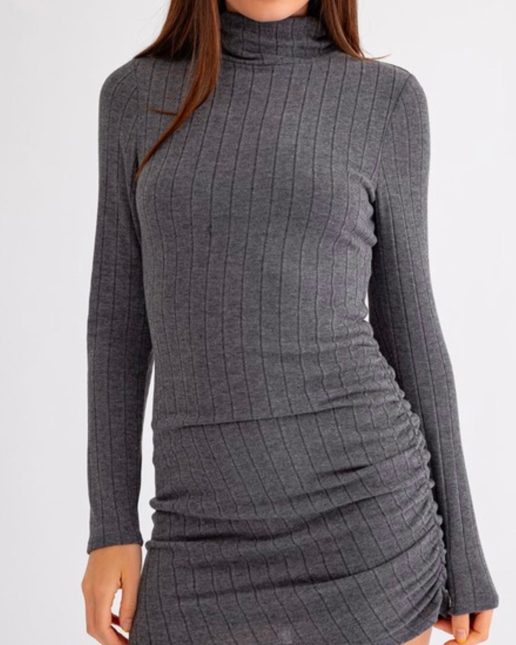 Long Sleeve Asymmetrical Dress