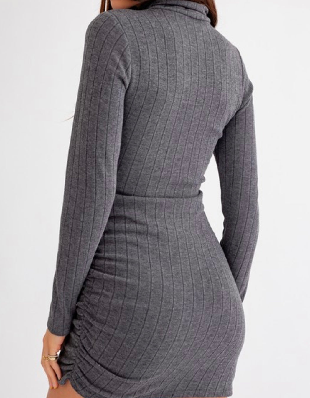 Long Sleeve Asymmetrical Dress
