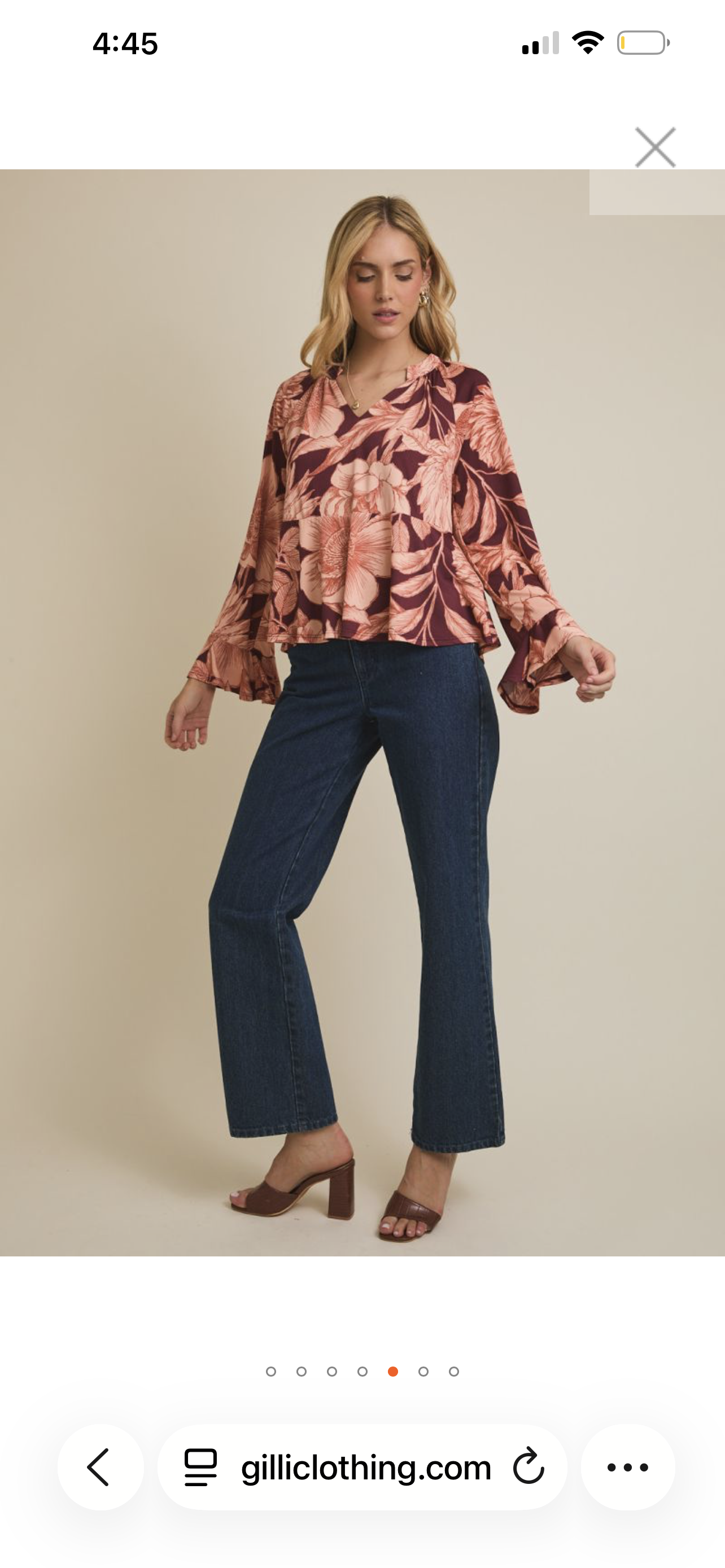 Long Sleeve Floral Blouse