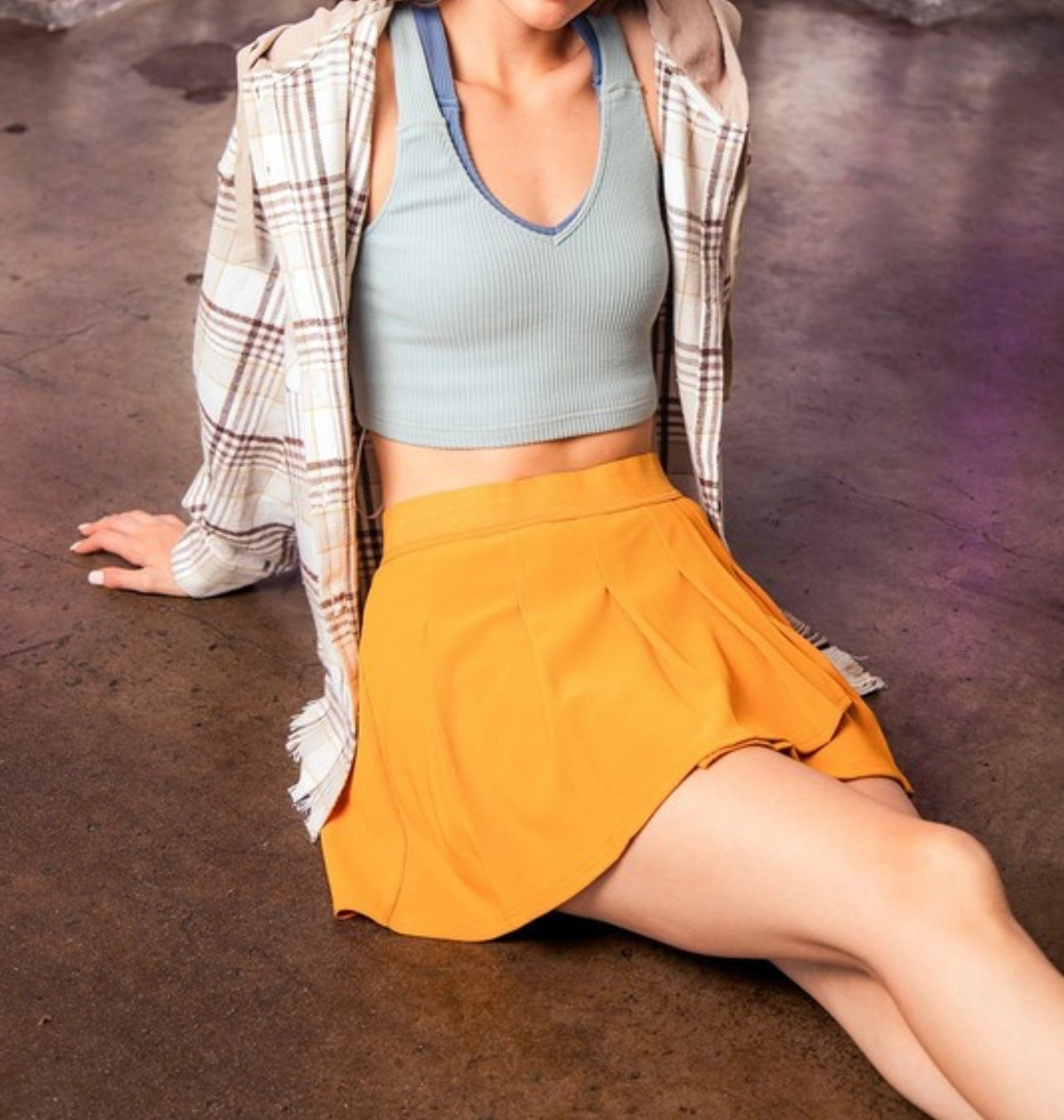 Pleated Skort