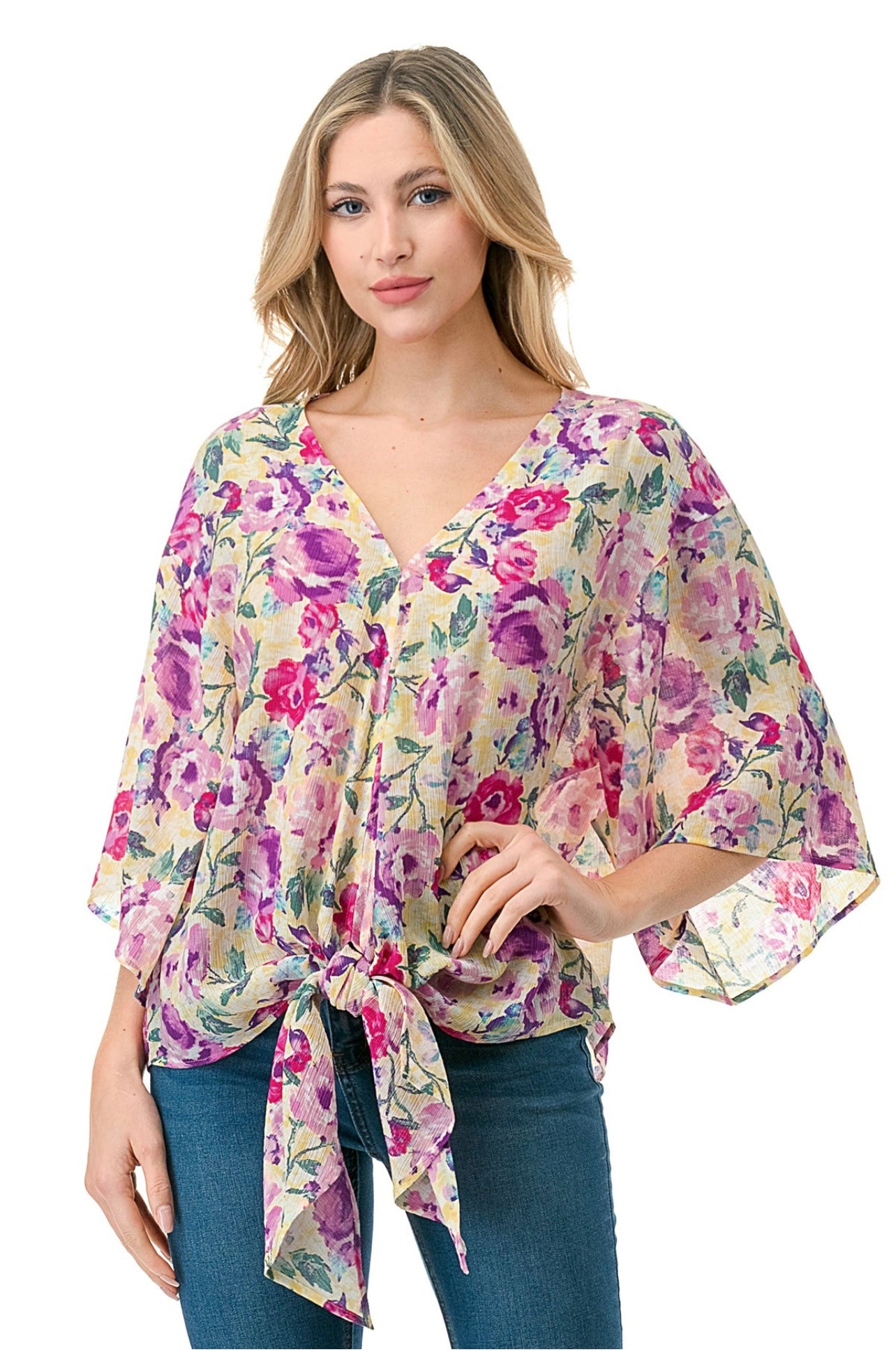 Tie Front Kimono Top