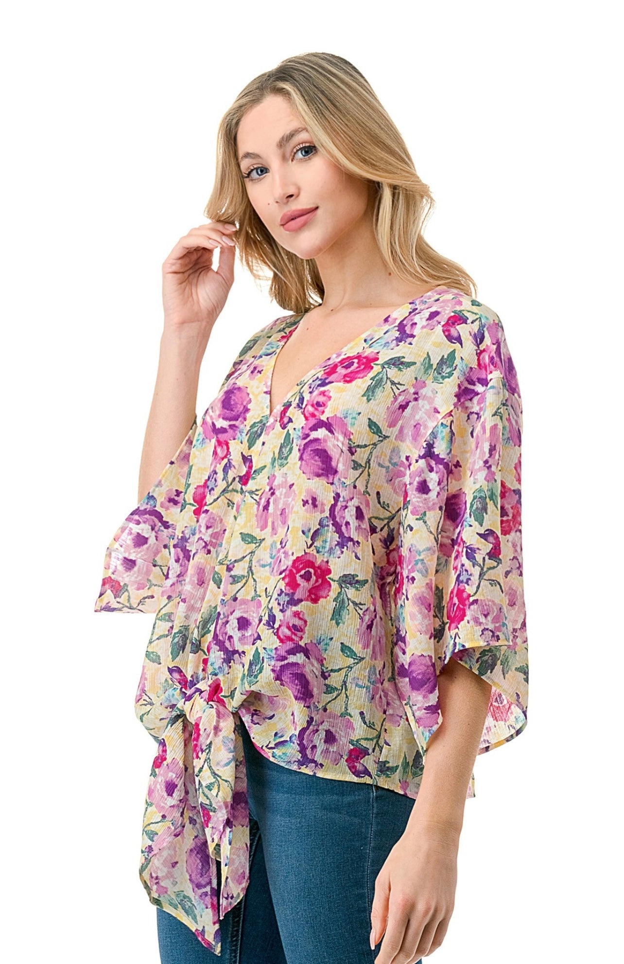 Tie Front Kimono Top