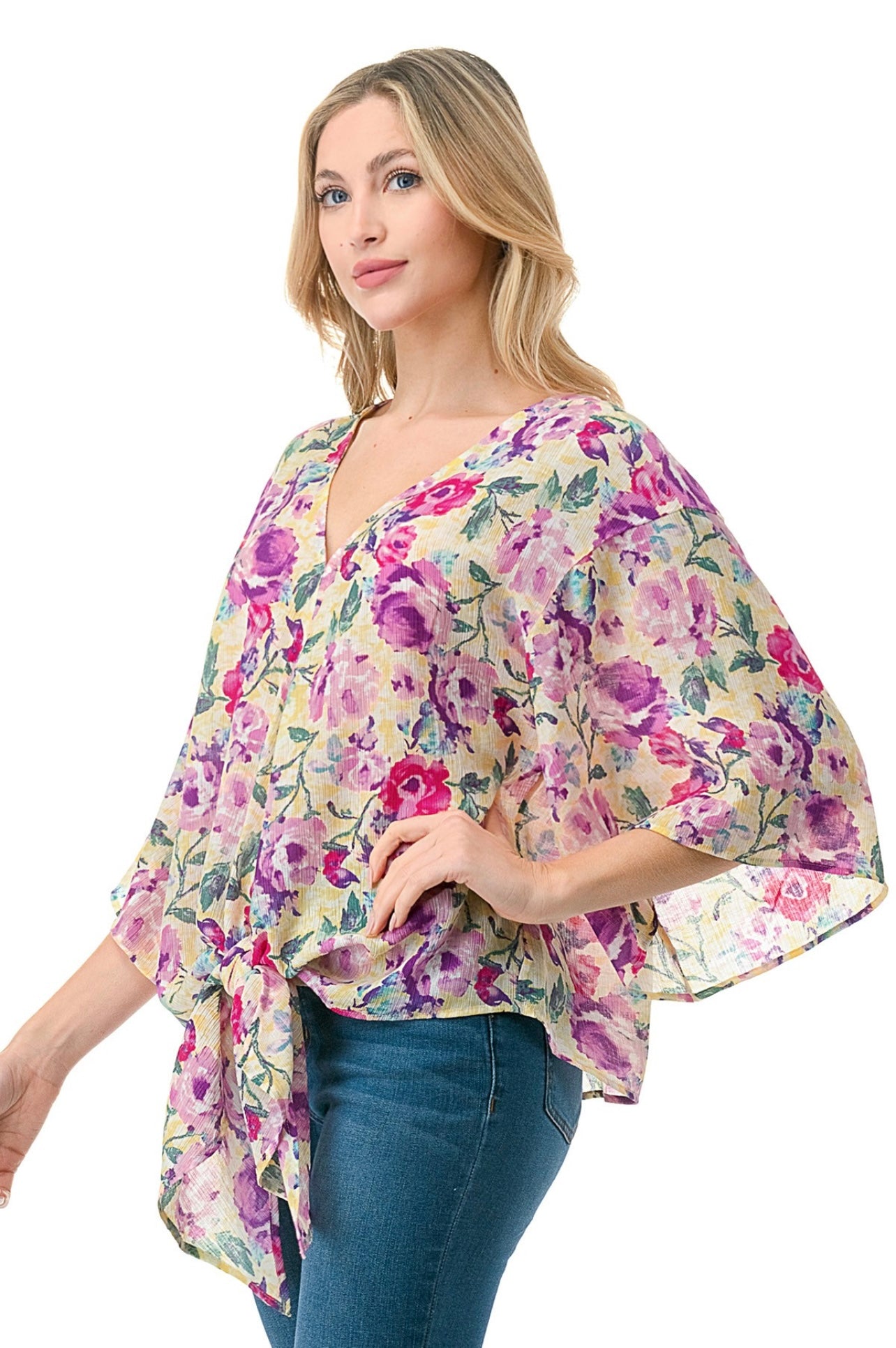 Tie Front Kimono Top