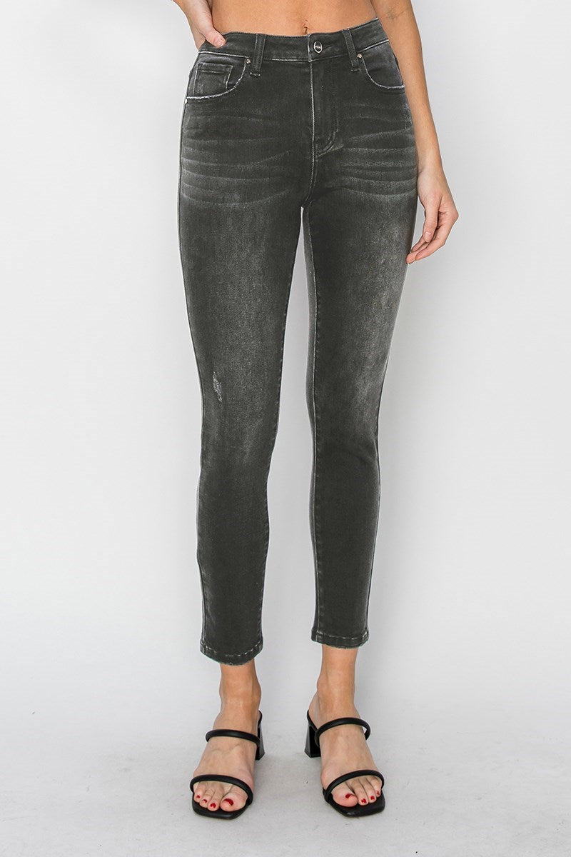 High Rise Black Skinny Jeans