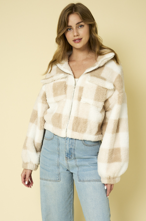 Plaid Fleece Jacket