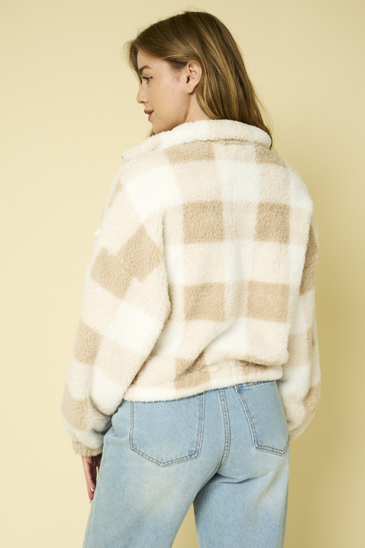 Plaid Fleece Jacket