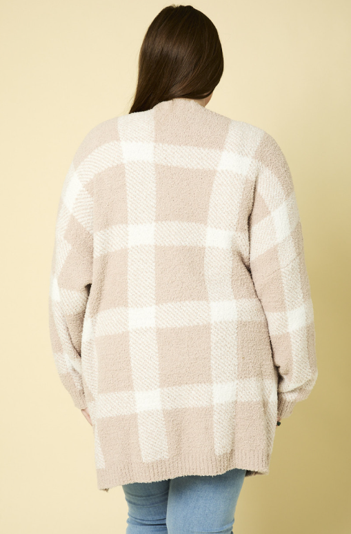 Plaid Cardigan Sweater