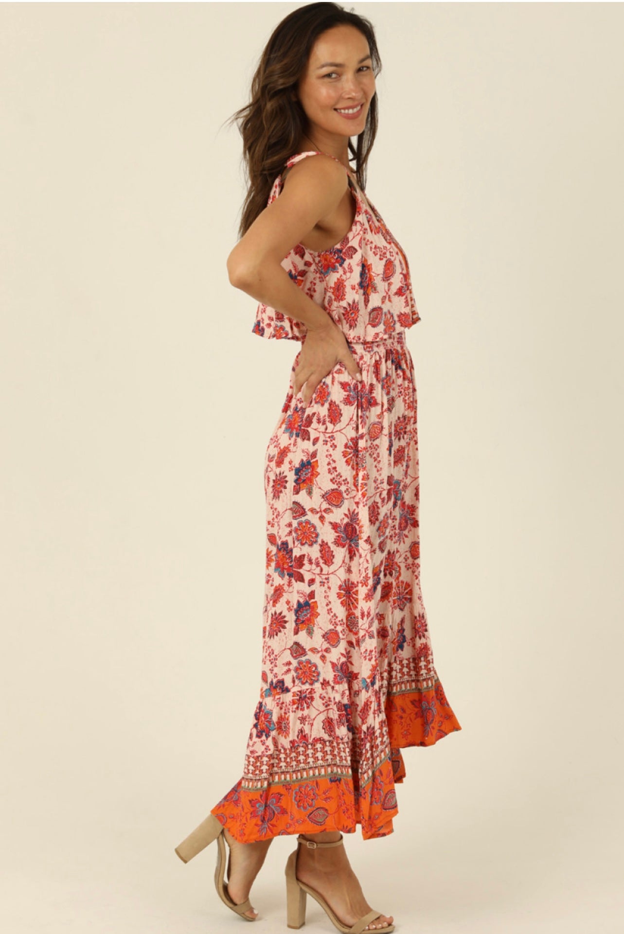 Wide Strap Maxi Dress