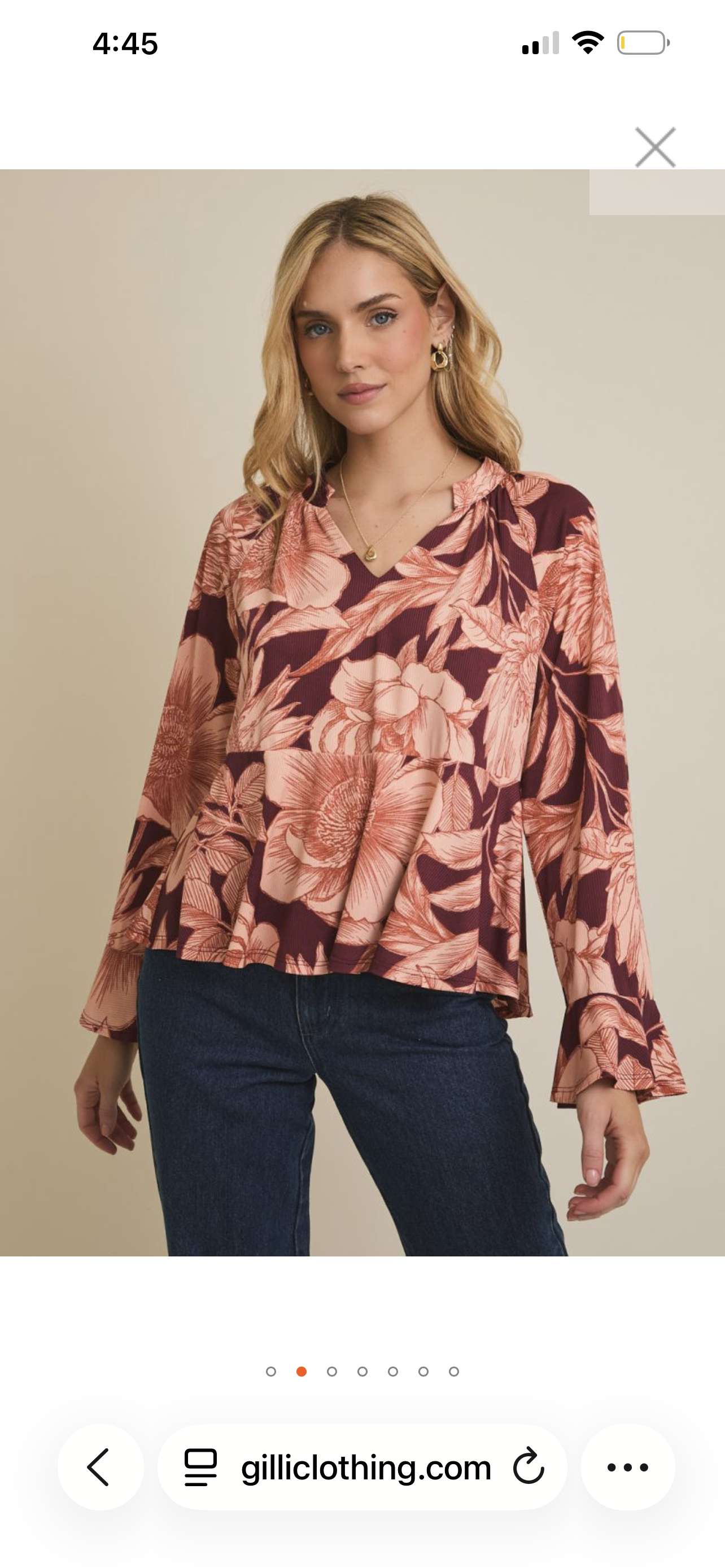 Long Sleeve Floral Blouse