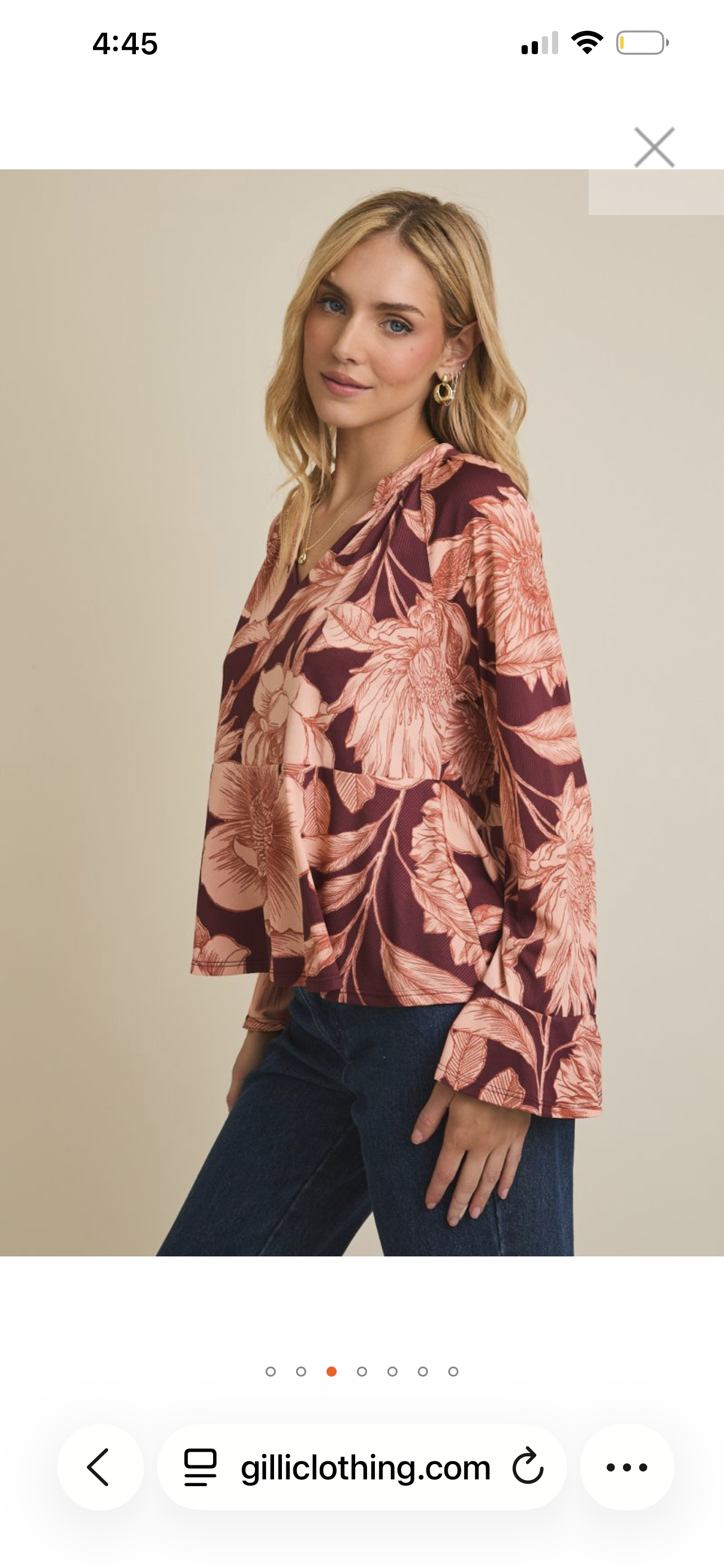 Long Sleeve Floral Blouse