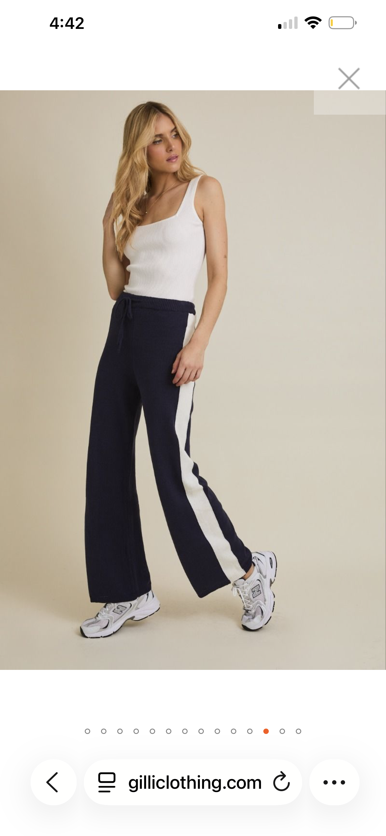 Blue and white Stripe Pants