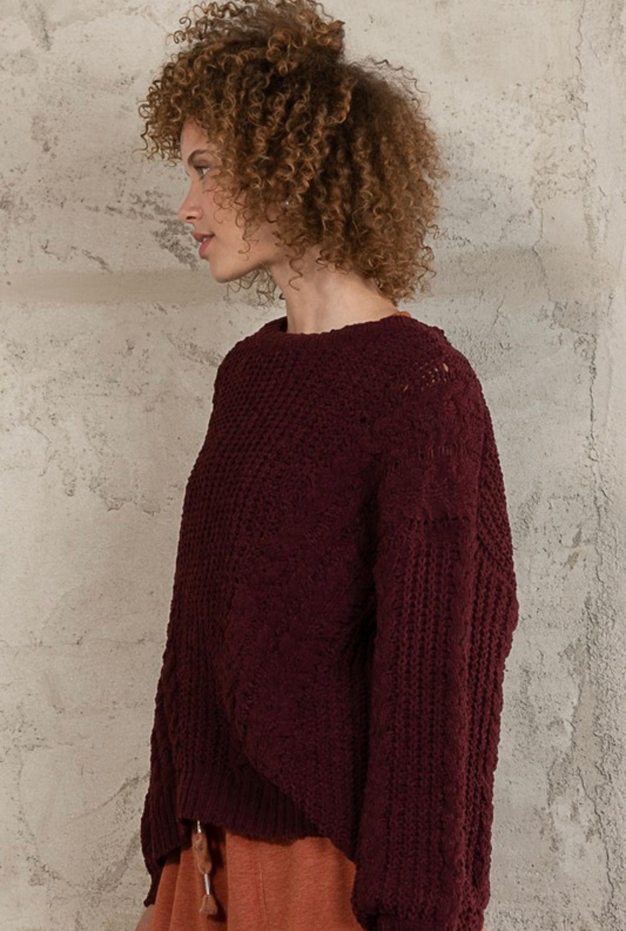 Oversized Cable Knit Pullover