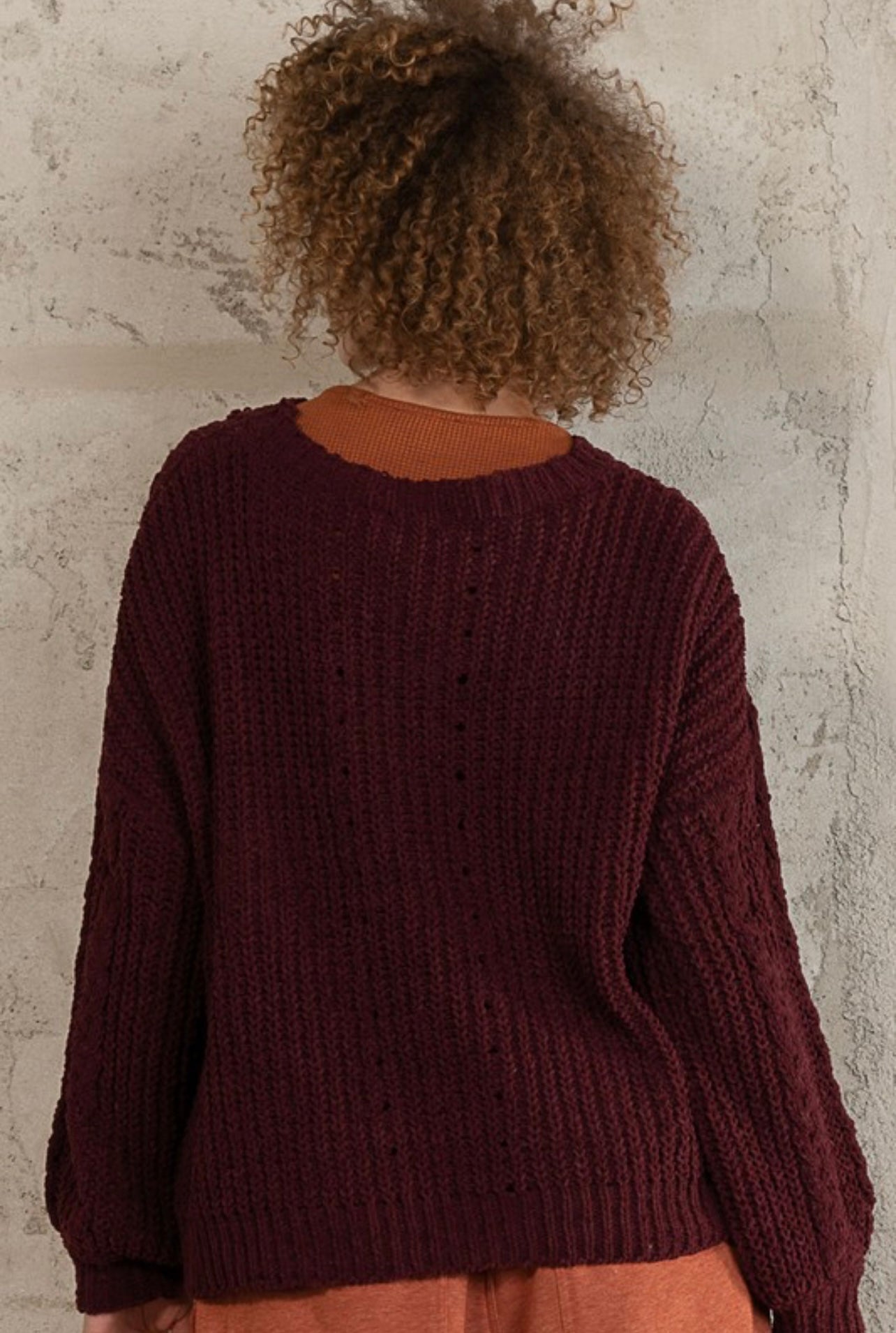 Oversized Cable Knit Pullover