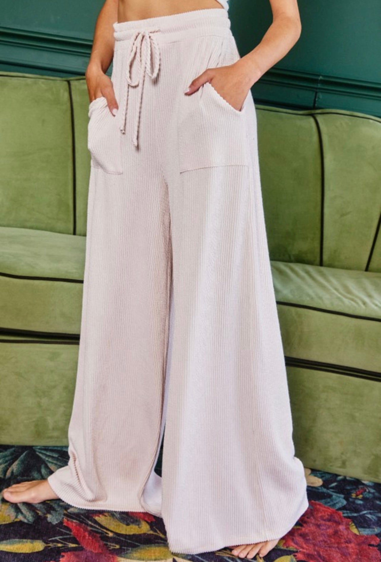 Wide Leg High Wasted Maxi Pants