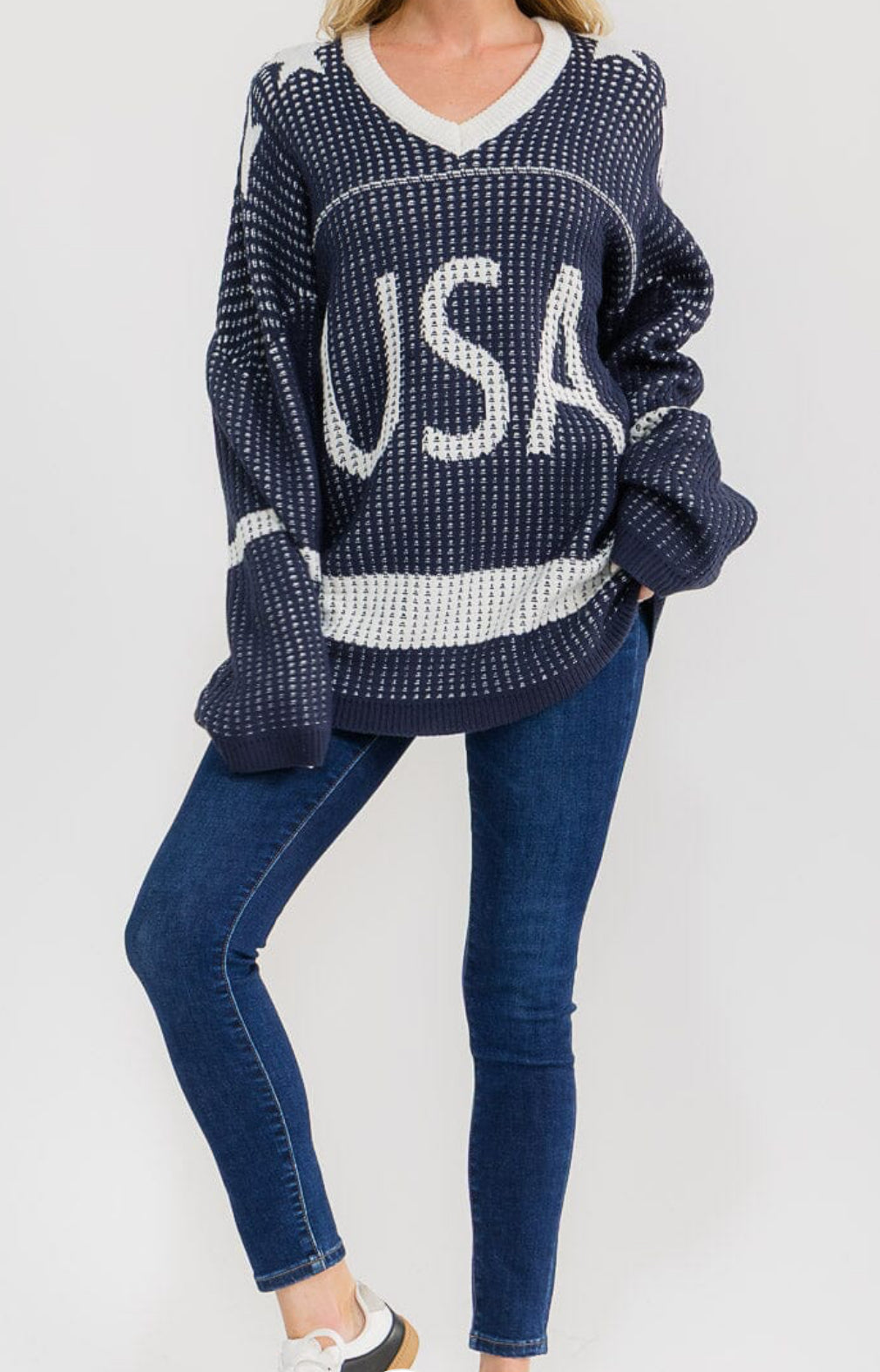 USA Oversized Knit Sweater